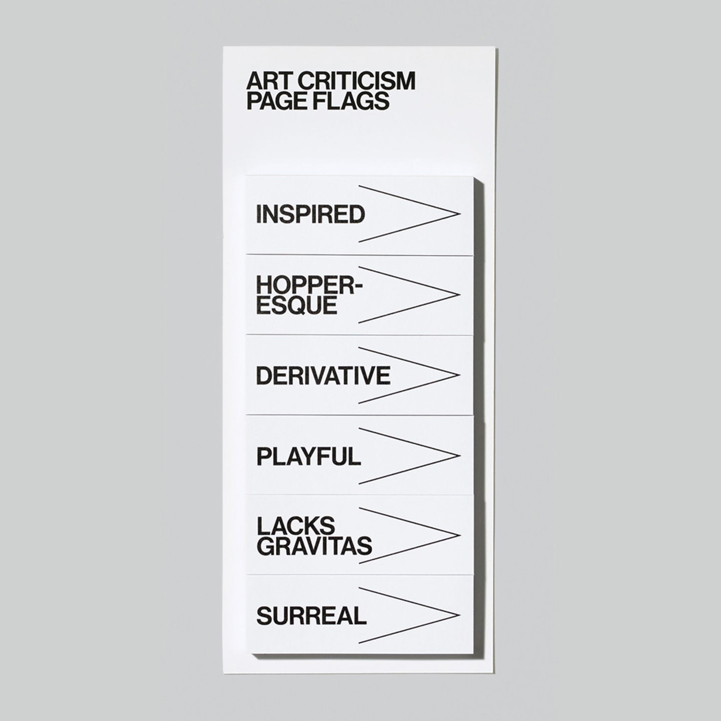 Art criticism page flags